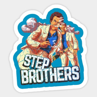 step brothers cartoon art Sticker